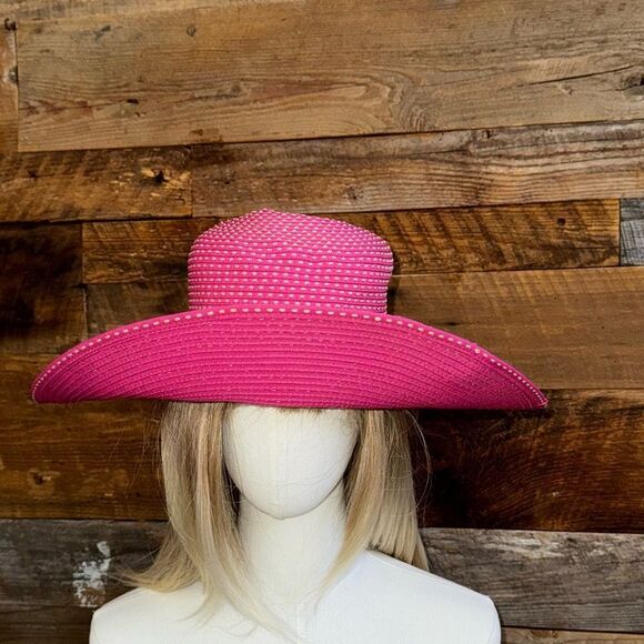San Diego Women's Pink Ribbon Braid Hat with 5” brim EUC - Picture 9 of 16